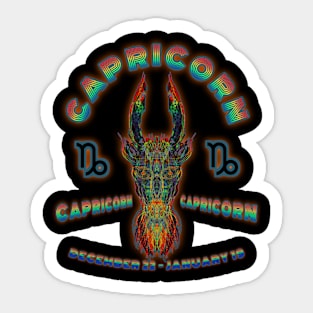 Capricorn 4a Black Sticker